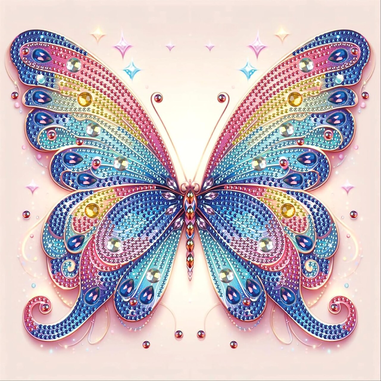 Diamond Art Painting Kit, DIY Colorful Butterfly 5D Special Shape Crystal Diamond Partial Diamond Art Painting Mosaic Making Craft, Suitable for Home Wall Decor Art Holiday Gift
